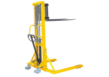 0.5 톤 조정가능한 포크 노란 색깔을 가진 수동 Straddle 깔판 쌓아올리는 기계